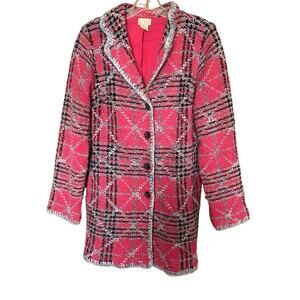 Sigrid Olsen Sport Pink Wool/ Mohair/ Acrylic, Poly, Nylon Blend Jacket Sz M